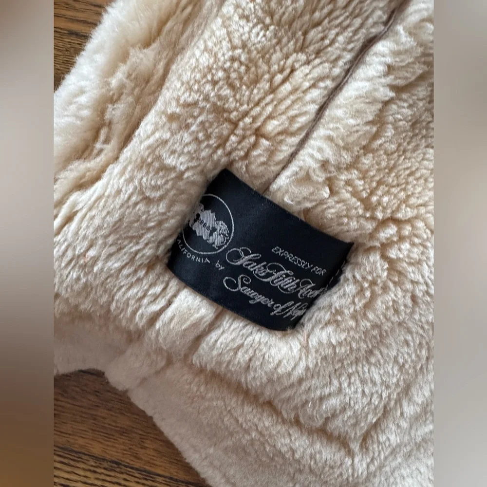 Saks Fifth Avenue brown shearling jacket coat Size 42 - Picture 12 of 17